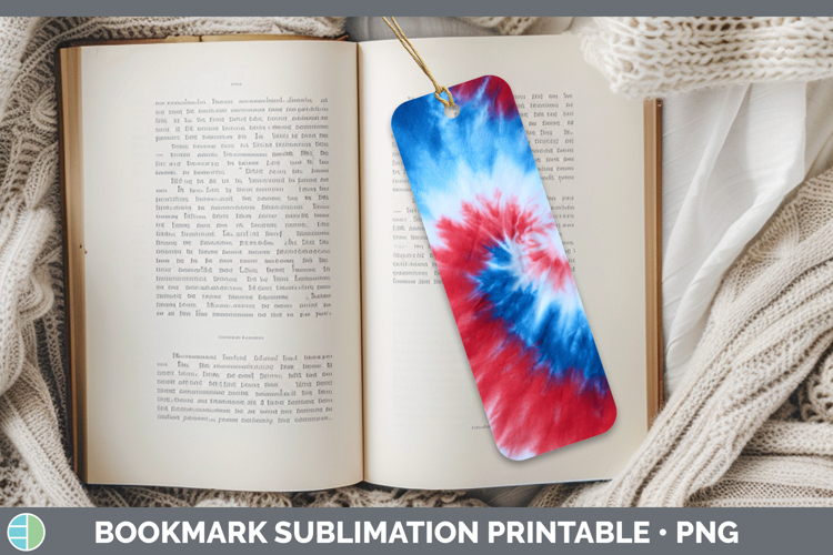 Patriotic Tie Dye Bookmark Sublimation Design