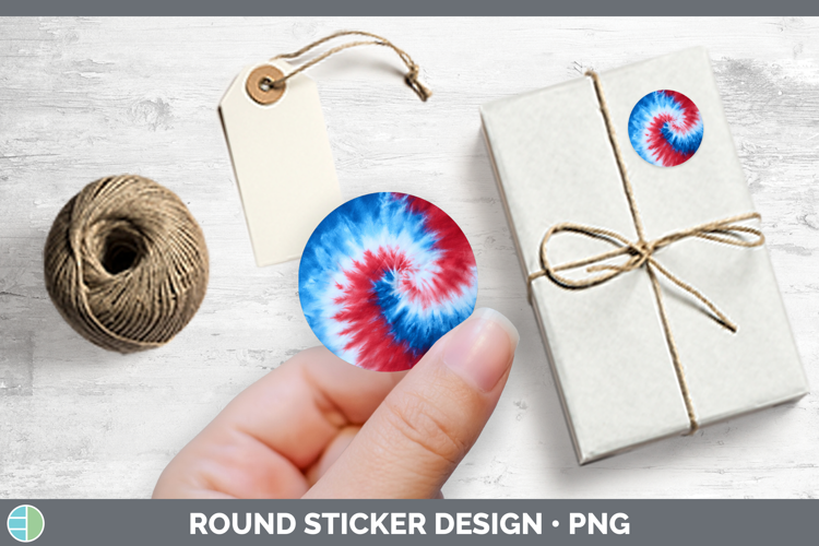 Patriotic Tie Dye Stickers Design