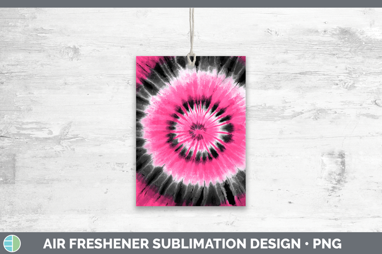Pink Tie Dye Air Freshener Sublimation Design