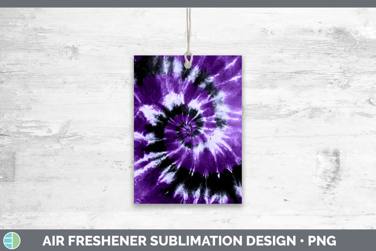 Purple Tie Dye Air Freshener Sublimation Design