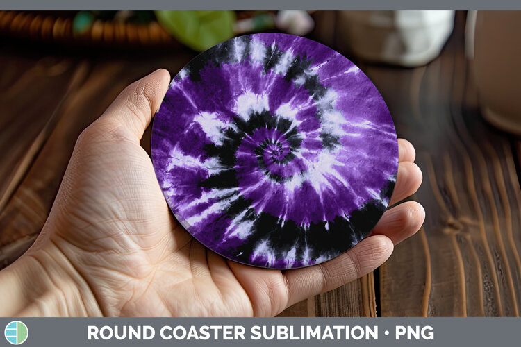 GorgeousTie Dye Round Coaster design.