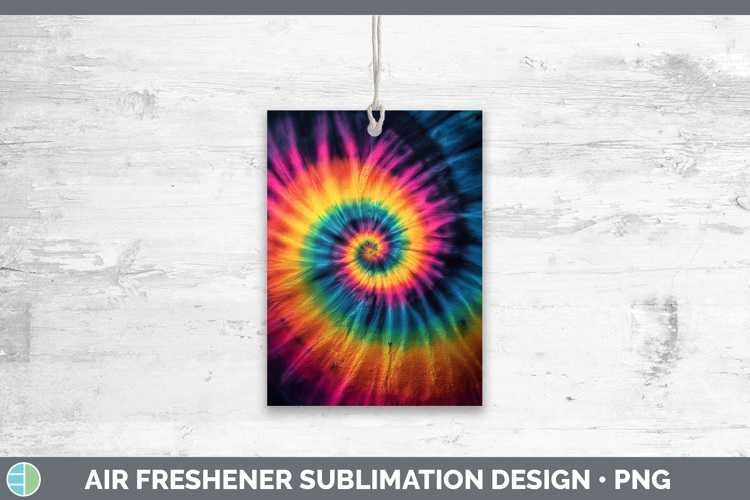 Rainbow Tie Dye Air Freshener Sublimation Design