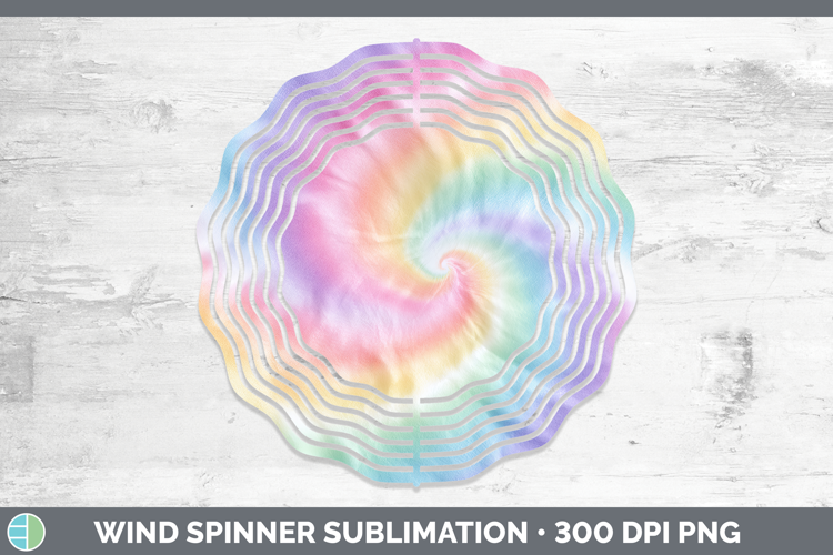 Rainbow Tie Dye Wind Spinner Sublimation Design