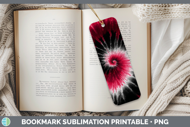 Red Tie Dye Bookmark Sublimation Design