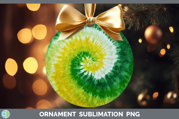 St Patricks Day Tie Dye Ornament Sublimation Design
