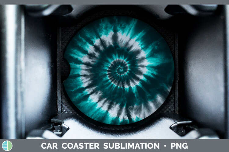 GorgeousTie Dye Car Coaster design.