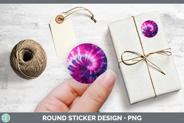 Valentines Day Tie Dye Stickers Design