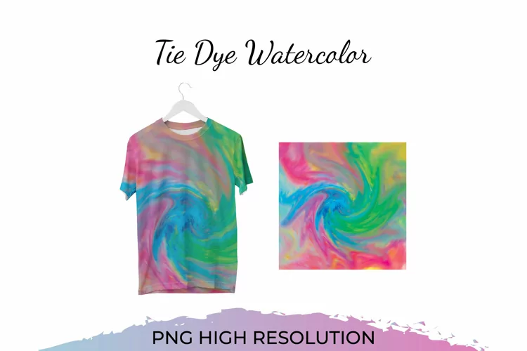 Tie Dye Watercolor PNG File