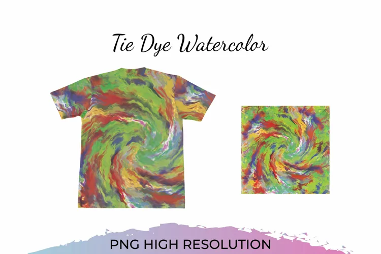 Tie Dye Watercolor PNG File