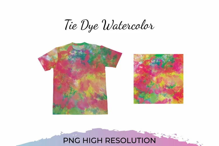 Tie Dye Watercolor PNG File