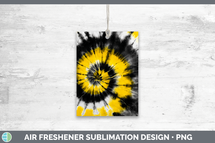 Yellow Tie Dye Air Freshener Sublimation Design
