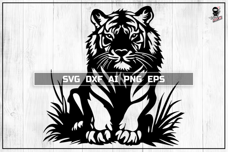 Wild Tiger SVG, Animal Portrait Cut File