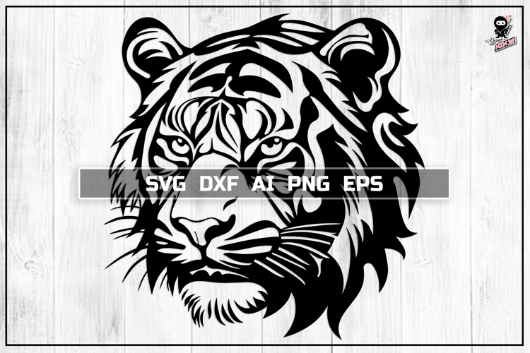 Tiger Portrait SVG, Animal Portrait Cut File