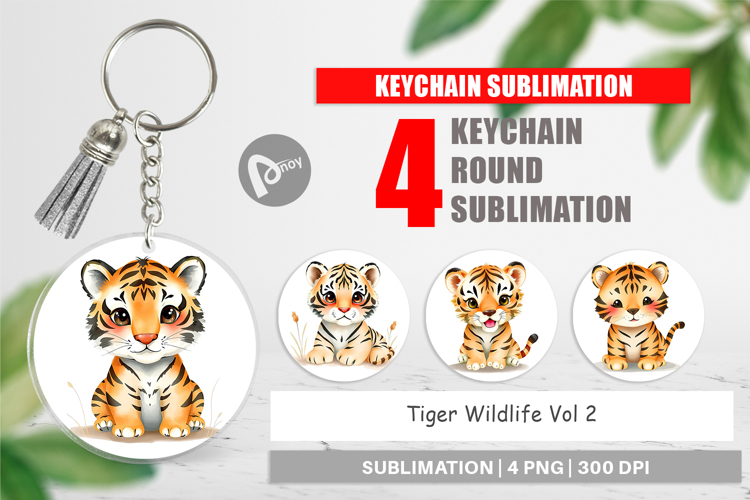 Keychain Tiger Wildlife