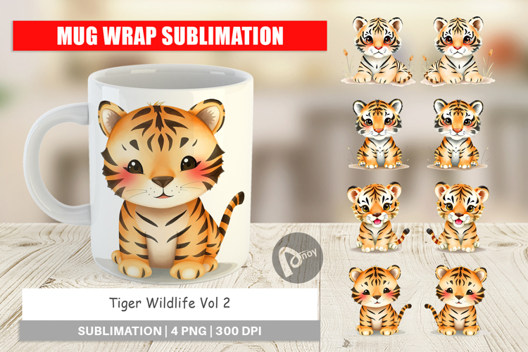 Mug Wrap Tiger Wildlife