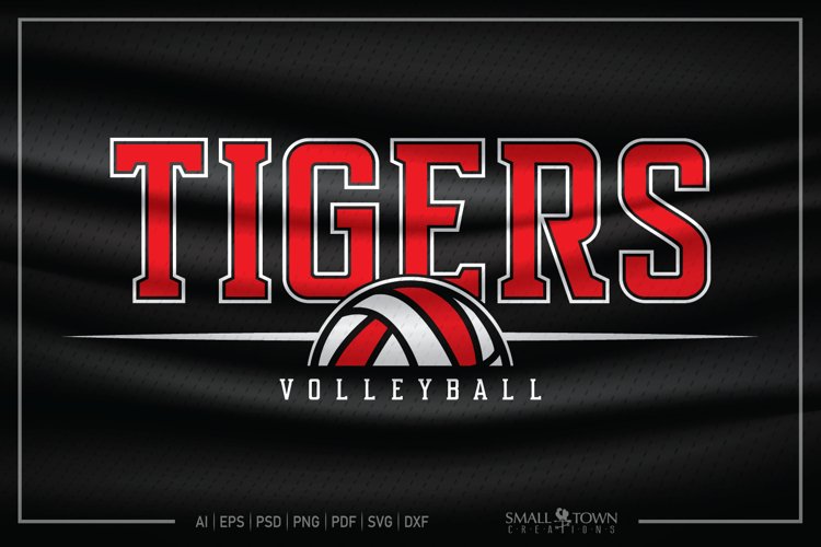 Tiger SVG, Tiger Volleyball SVG, Volleyball, Tiger Mascot (1485240
