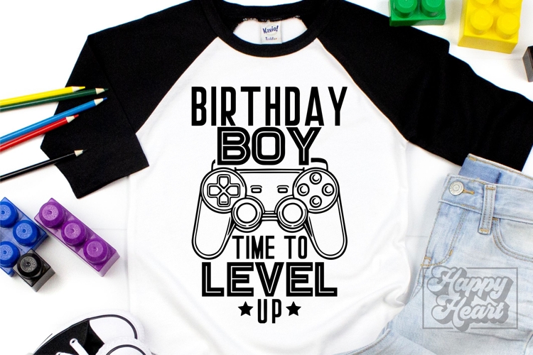 Time To Level Up Birthday Boy SVG - Video Gamer Birthday PNG