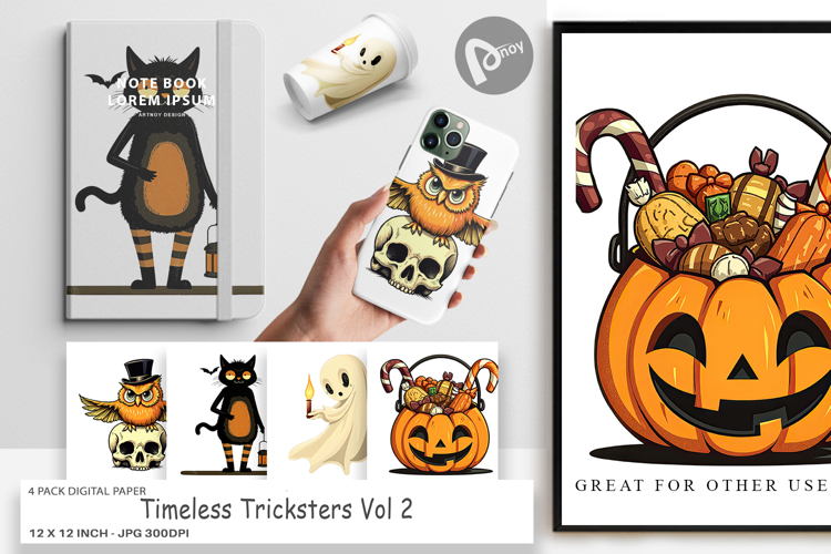 Digital Paper Timeless Tricksters