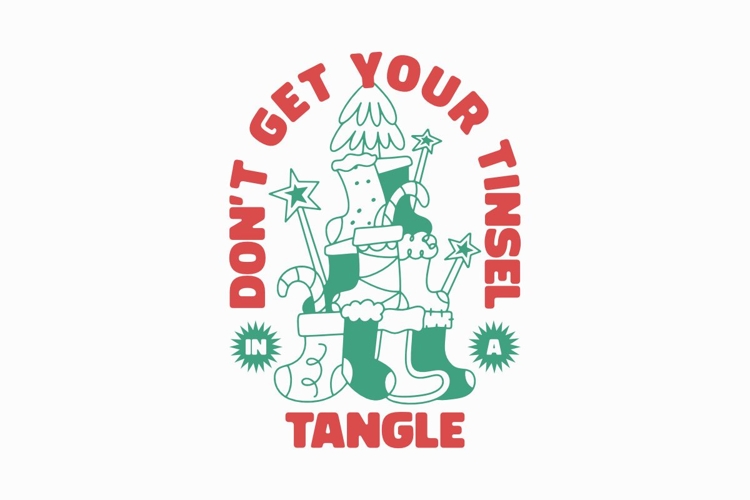 Dont Get Your Tinsel Tangle Christmas Funny T-shirt