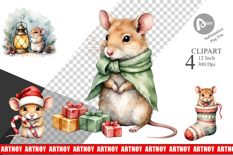 Christmas Watercolor Png Image 14