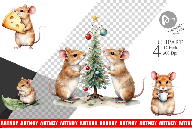 Christmas Watercolor Png Image 13