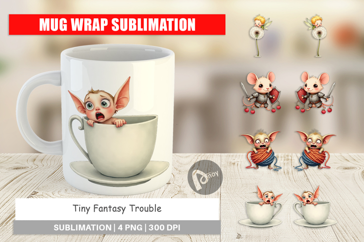 Mug Wrap Tiny Fantasy Trouble