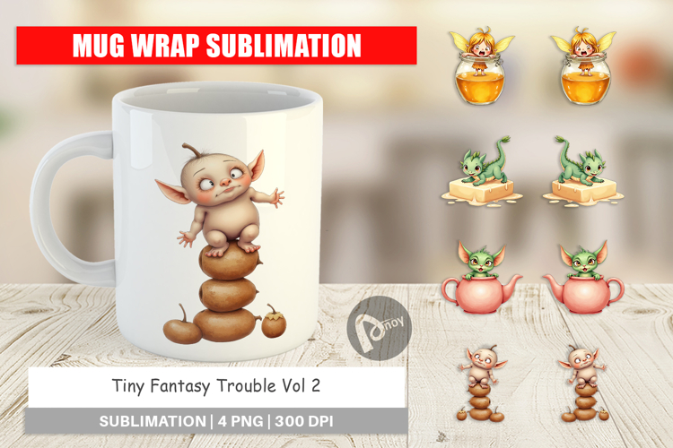 Mug Wrap Tiny Fantasy Trouble