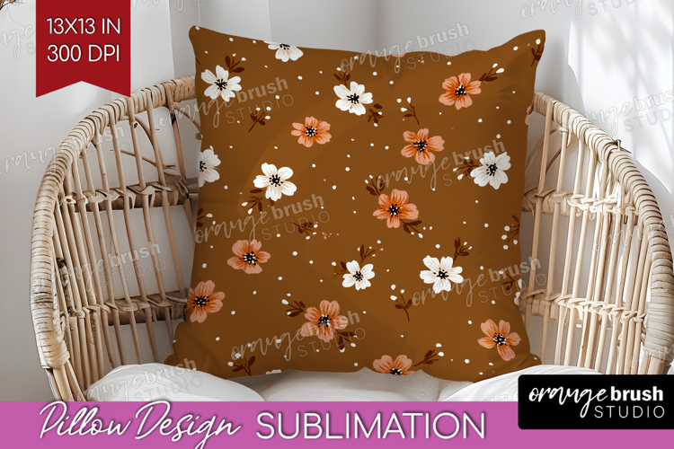 Tiny Flowers Pillow Sublimation - Floral Pillow Cover PNG