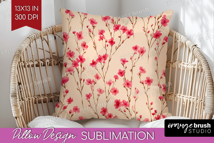 Tiny Flowers Pillow Sublimation - Floral Pillow Cover PNG