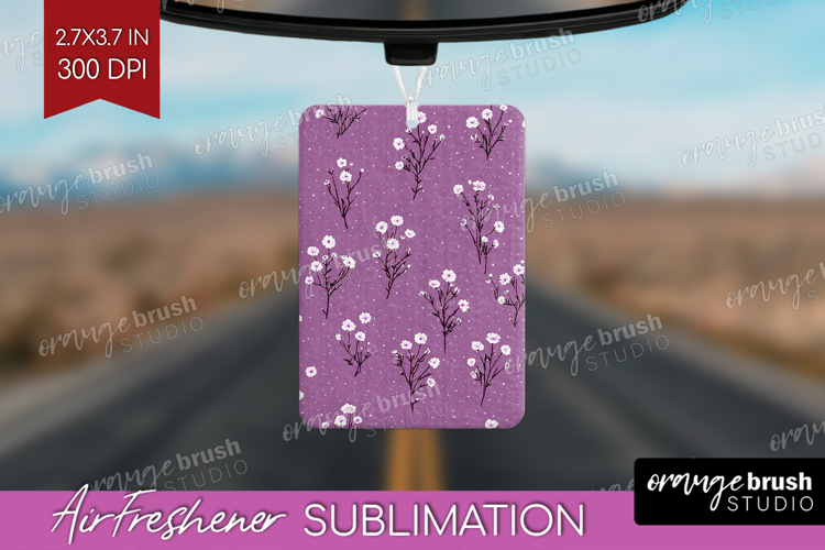 Tiny Flowers Air Freshener PNG - Floral PNG Sublimation