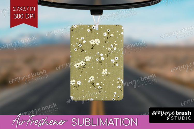 Tiny Flowers Air Freshener PNG - Floral PNG Sublimation