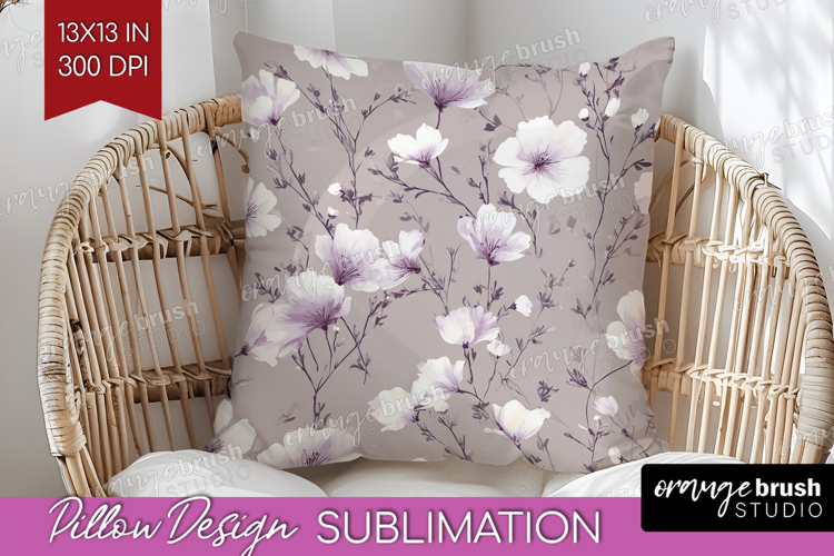 Tiny Flowers Pillow Sublimation - Floral Pillow Cover PNG