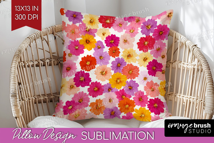 Tiny Flowers Pillow Sublimation - Floral Pillow Cover PNG