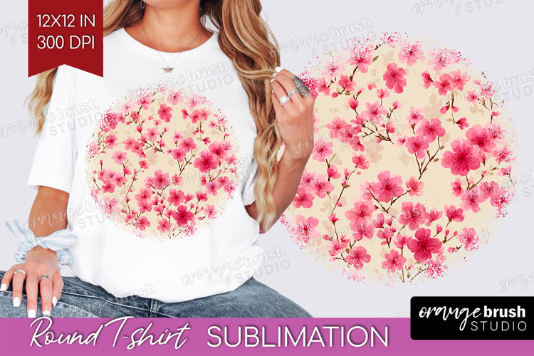 Tiny Flowers Round Tshirt Background - Floral PNG