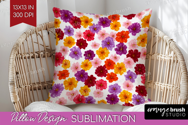 Tiny Flowers Pillow Sublimation - Floral Pillow Cover PNG