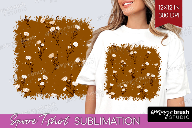 Tiny Flowers Square Tshirt Background - Floral PNG