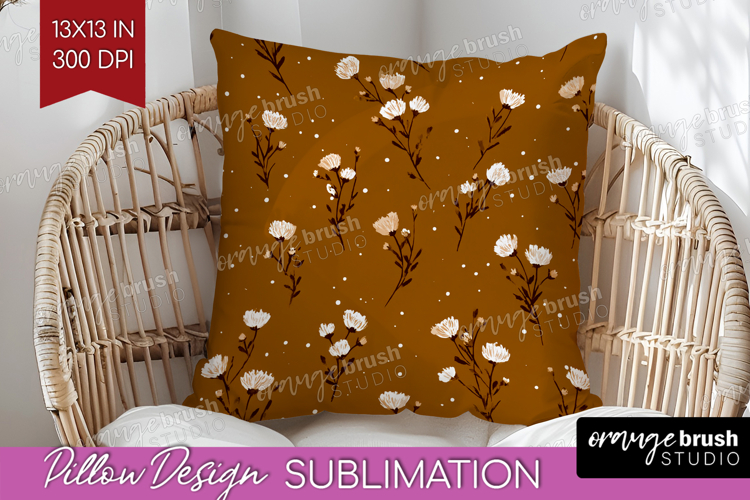 Tiny Flowers Pillow Sublimation - Floral Pillow Cover PNG