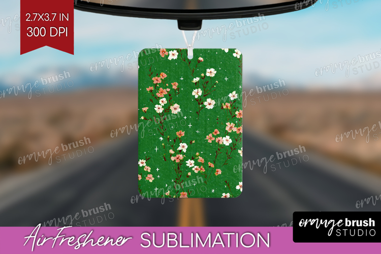 Tiny Flowers Air Freshener PNG - Floral PNG Sublimation
