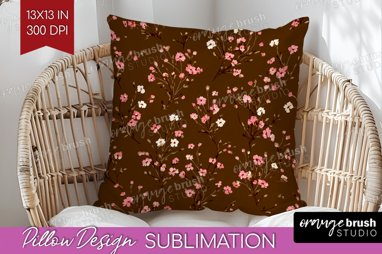 Tiny Flowers Pillow Sublimation - Floral Pillow Cover PNG