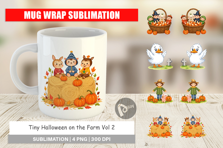 Mug Wrap Tiny Farm Halloween