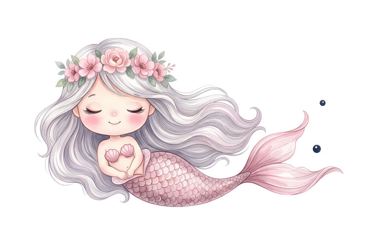 Tiny Mermaid Png | Cute Mermaid Png example image 1