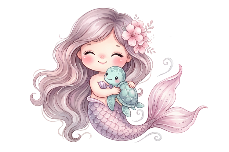Tiny Mermaid Png | Cute Mermaid Png example image 1