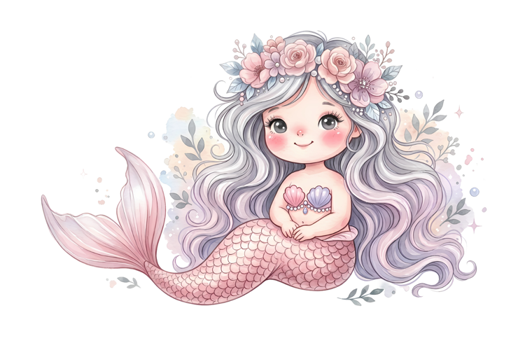 Tiny Mermaid Png | Cute Mermaid Png