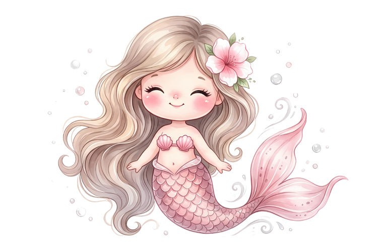 Tiny Mermaid Png | Cute Mermaid Png example image 1