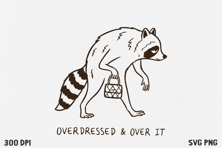 Funny Raccoon SVG PNG, Viral raccoon meme.