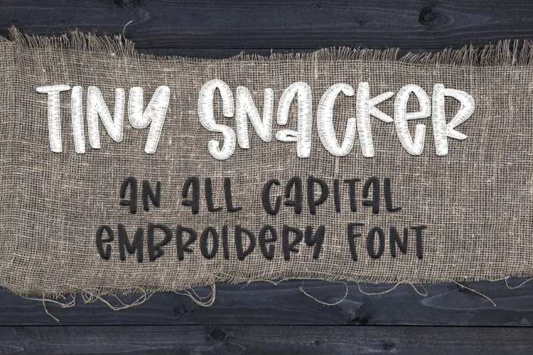 Tiny Snacker - Embroidery Font