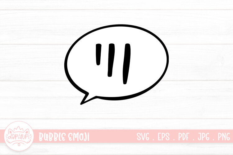 Tired Bubble Expression SVG example image 1