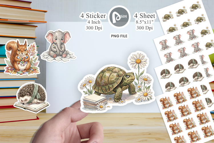 Tired Boho Teacher Animal Sticker
