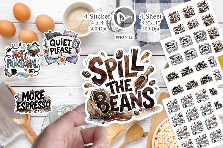 Caffeinated Morning Moods Sticker