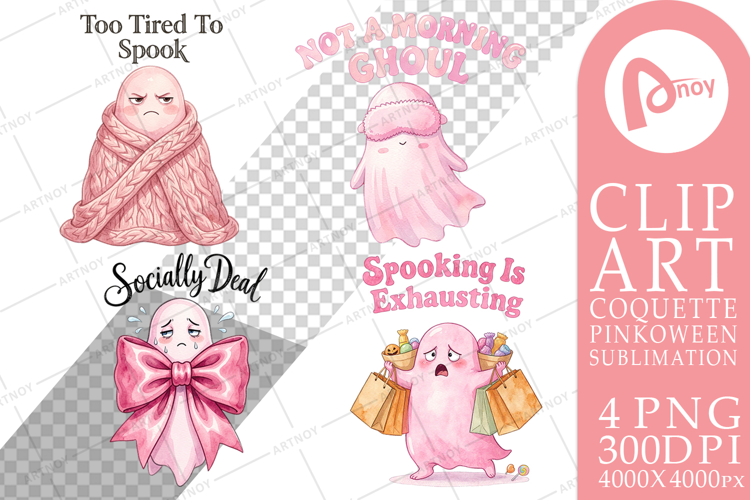 Tired Pink Ghost Coquette Sublimation